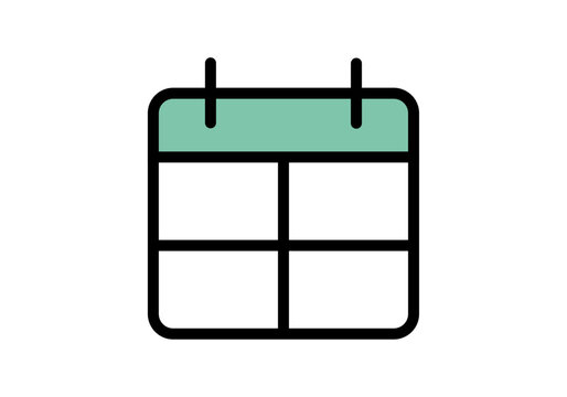 Icono de calendario con cuadr&iacute;cula