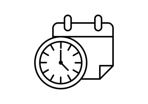 Icono de calendario con reloj