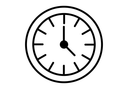 Icono de reloj anal&oacute;gico marcando las cuatro en punto