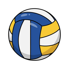 Fototapeta premium Vibrant volleyball isolated on white background for sport and recreation
