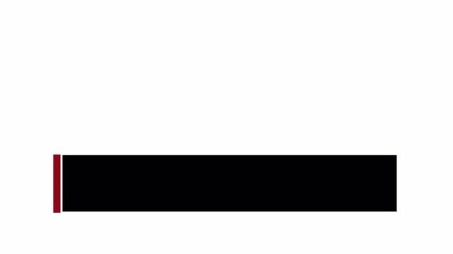 Clean minimal  lower third bar on transparent background . Ideal for titles, names, and captions in corporate videos, presentations, and social media content in 4K with Alpha Channel