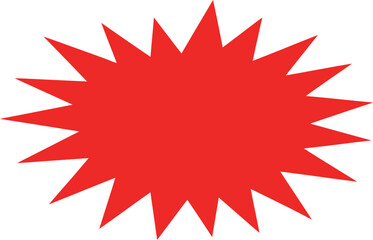 Red Starburst Price Tag Vector Illustration © Chandrasiri