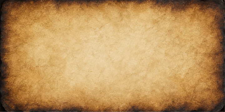 A vintage, aged parchment paper texture with burnt edges evokes a sense of history and mystery, perfect for adding a rustic or antique feel to designs.