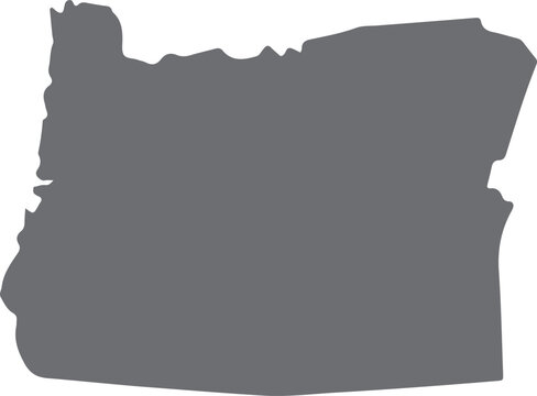 Outline map of oregon state usa