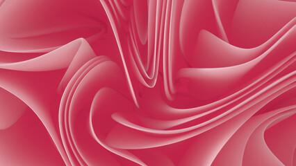 Rich pink 3d render displaying intricate folds of abstract flowing waves. Sophisticated dark magenta tones offer a premium and stylish visual texture.