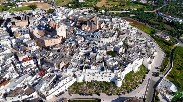 View of Ostuni in the province of Brindisi, Apulia, Italy.