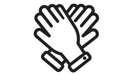 Obraz premium Hands with Crossed Fingers Symbol for Luck, Positivity, Hope Gesture in Simple Graphic Style Featuring Hopeful, Optimism, Wish with Superstition