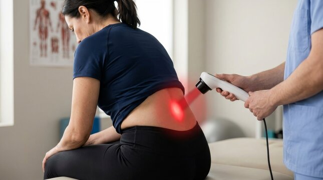 Physical therapy for lower back pain.