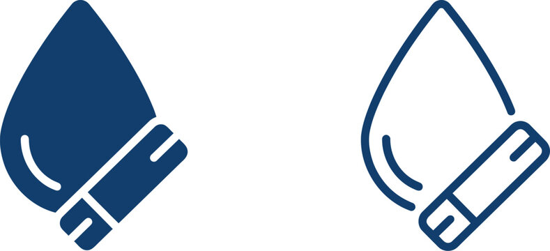 blue Blood Sugar icon set symbols on white background