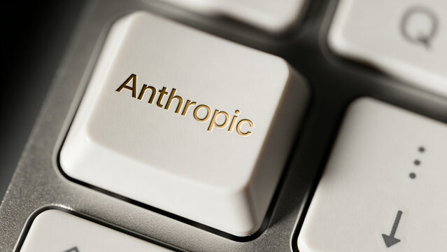 a single white premium-looking key on a keyboard saying "Anthropic"