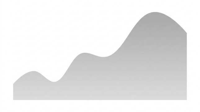 Minimalist grey waveform graphic representing fluctuating data trends, growth patterns, or an evolving conceptual landscape for business analytics