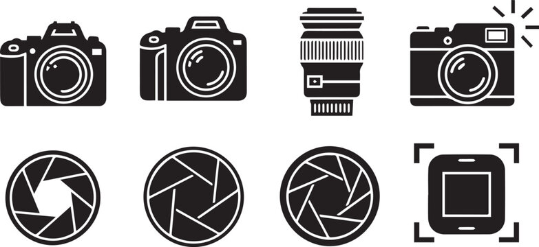 Photography and Camera Icons Vector Set