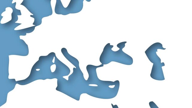 Romania Highlighted on World Map Animation, Country Location Reveal