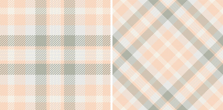 Seamless textile pattern of texture plaid background with a fabric tartan check vector. Set in popular colors. Best flannel shirts fashion.