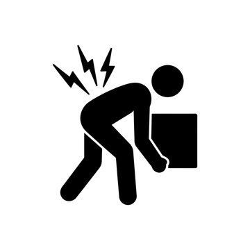 Improper Lifting Back Injury Icon