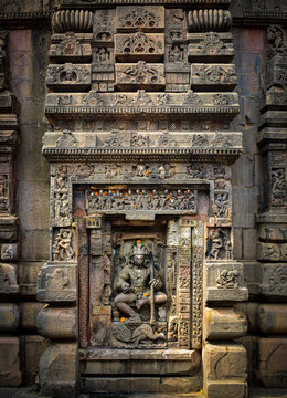 Parsurameswara Temple, Bhubaneswar, the capital of Odisha The temple is dedicated to the Hindu god Shiva and is one of the oldest existing temples in the state. Kartikey and ganesh ji carved on walls.
