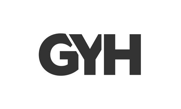 GYH logo design template with strong and modern bold text. Initial based vector logotype featuring simple and minimal typography. Trendy company identity.