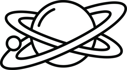 Planet Orbit Line Icon Vector Illustration © mdtanjimul
