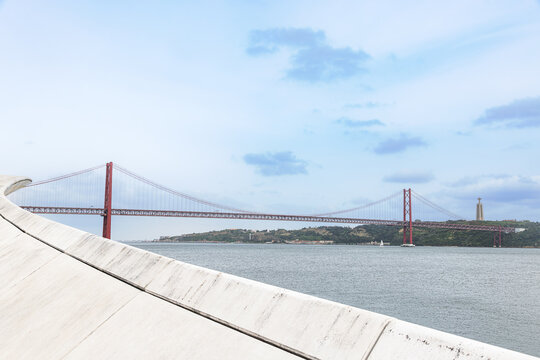 MAAT, Museu de Arte, Arquitetura e Tecnologia, at the bank of the river Tejo in Lisbon, Portugal.