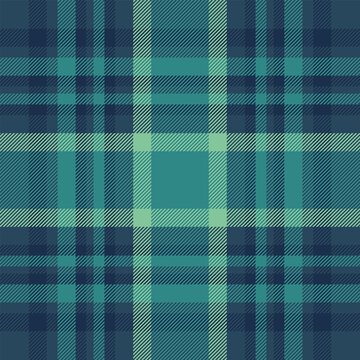 Ornate background plaid vector, funky texture fabric check. Finish pattern tartan seamless textile in cyan and teal colors.