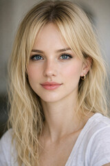 Naklejka premium Blonde Woman Portrait - Modern Beauty