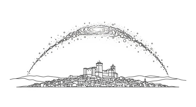 A large castle on a hill.