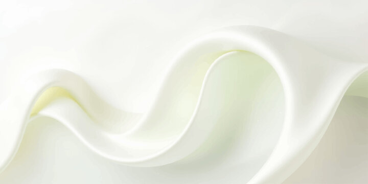 Fresh milk splash on a white background with a smooth cosmetic lotion and dairy yogurt product isolated on a plate