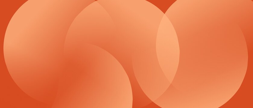 Terracotta abstract background featuring overlapping translucent circular geometric shapes.