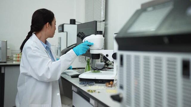 Team Food Safety Scientists Testing Meat Samples in Laboratory for Contamination and Chemical Residue Analysis.