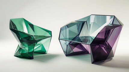 Fototapeta premium Futuristic table design displayed in a studio setting with modern furniture pieces