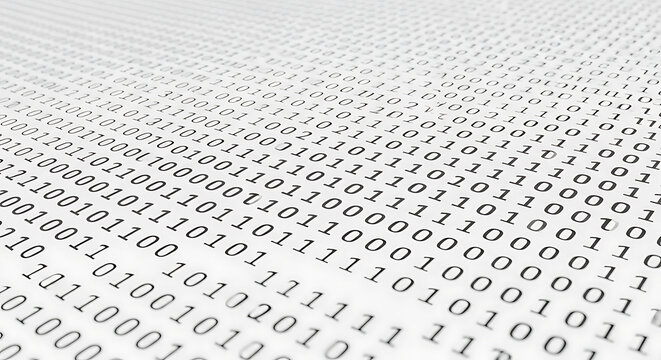 Binary code pattern with repeating ones and zeros a digital style background texture abstract data information technology computer