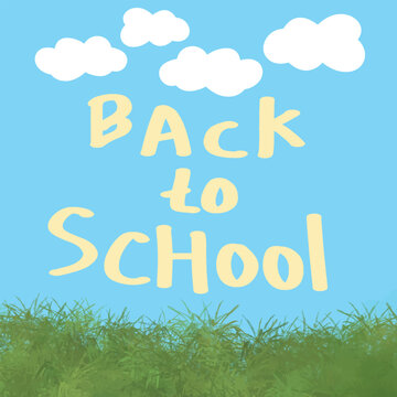 back to shcool bright summer illustration