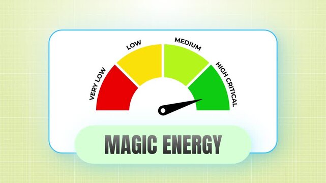 Abstract Magic Energy Level Gauge Animation Featuring Vibrant Gradient Colors and Futuristic Gaming Interface Design in 4k video