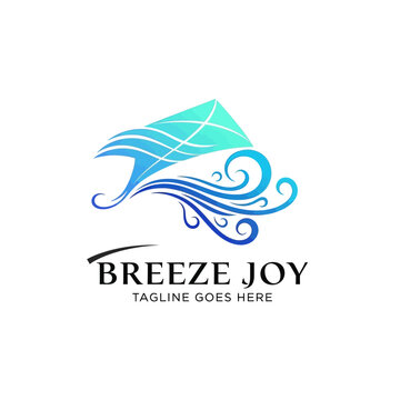 Refreshing and dynamic abstract logo ideal for wellness centers, spas, or travel agencies focusing on nature and air.