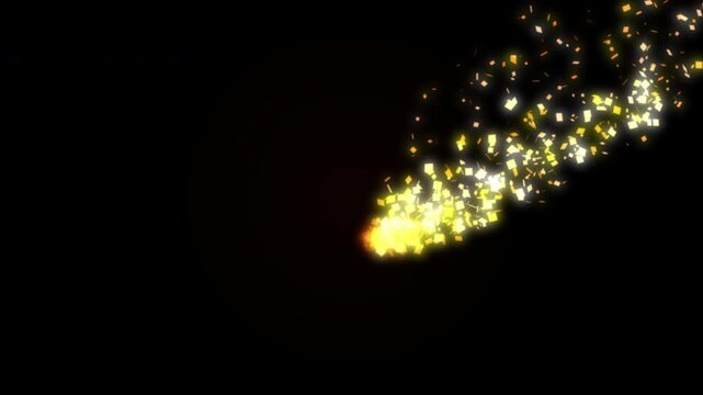 Abstract Cinematic Fire Sparkles Particle Effect Background