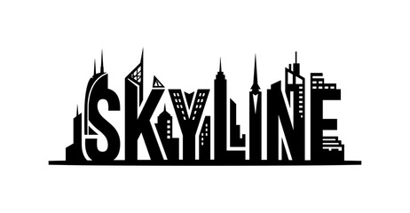 Fototapeta premium Skyline Word Art Design
