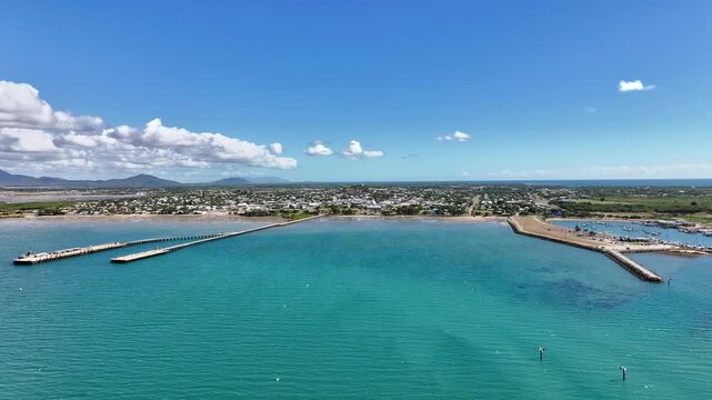 Spectaculat cinematic aerial footage of Bowen Queensland Australia