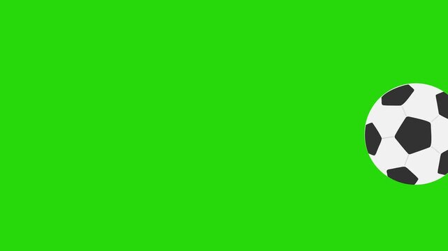 rolling soccer ball green screen background