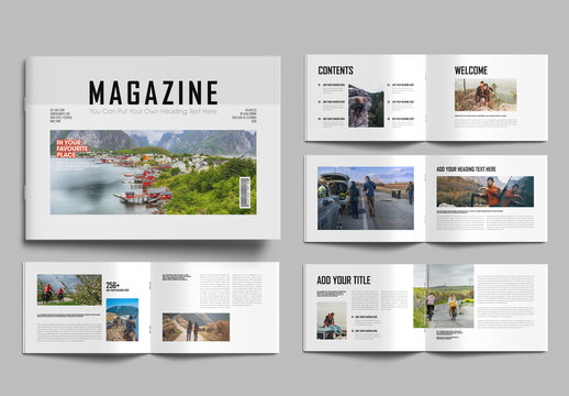 Modern Travel Magazine Editorial Template Layout