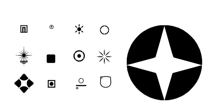 Bauhaus Style Design Icon - Minimal Black Flat Vector Symbol on Pure White Background with Clean Lines for Modern UI Design