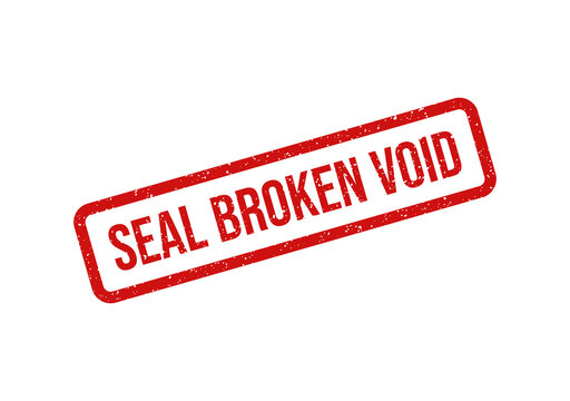 Red seal broken void stamp with warning text
