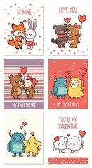 Fototapeta premium Whispers of Affection: A Whimsical Valentine's Tapestry