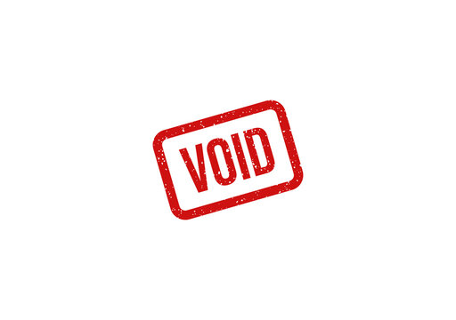 Red void stamp with bold void text