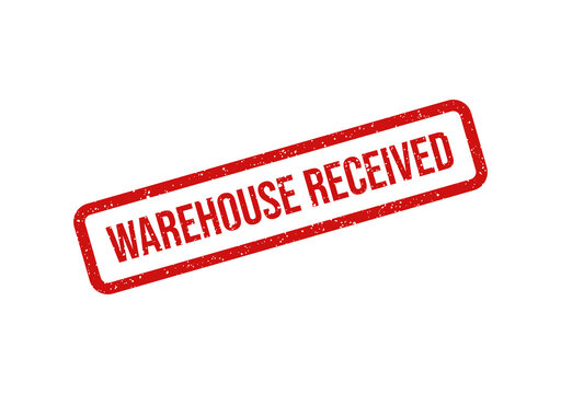Red warehouse received rubber stamp