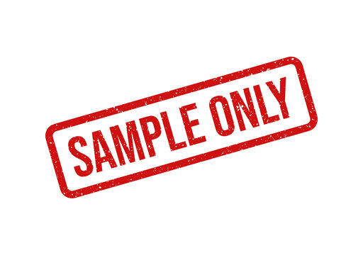 Sample only red circular stamp with bold text