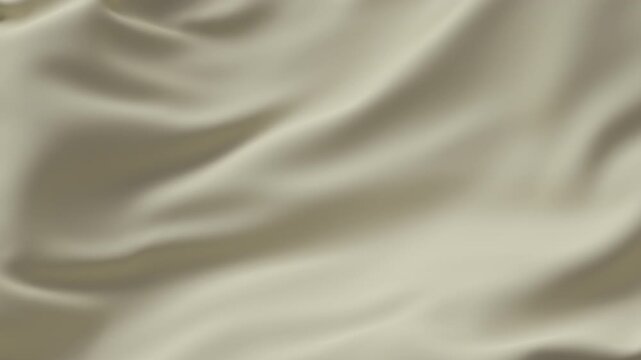 Pastel soft beige fabric wave cloth 3d animation silk background satin liquid wavy texture drifting flow motion smooth abstract curve minimal textile surface soothing delicate atmosphere elegant shape