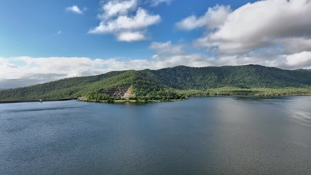 Spectacular Aerial footage of Proserpine Dam Queensland Australia