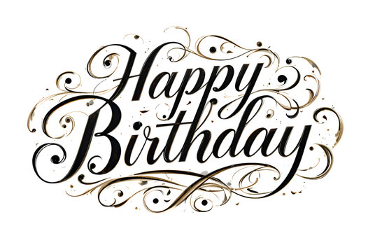  happy birthday calligraphy typography
