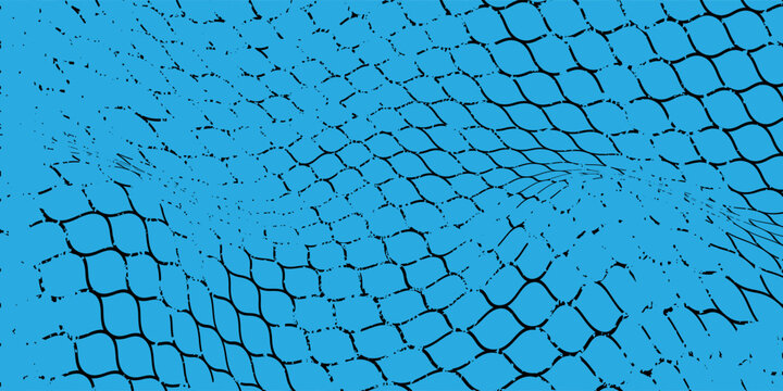 Grunge texture for fishing nets. Seamless pattern for sportswear or soccer goals, volleyball nets, basketball hoops. Modern grunge fishing nets.