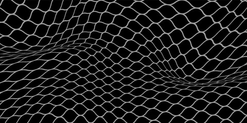 Fishing or soccer net. Repeated hexagon pattern. Black wired mesh texture isolated on white background.ilustrasion modern. © VektorCollection